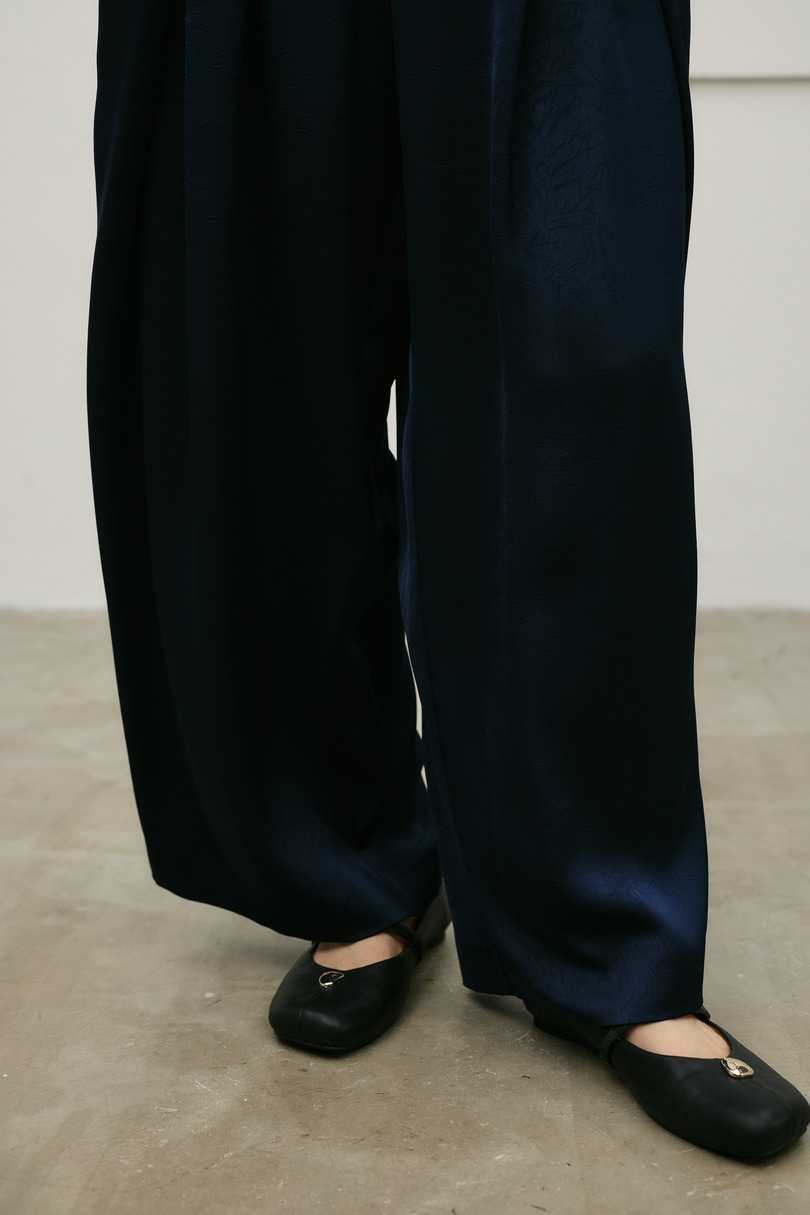 サテンラップワイドパンツ 詳細画像 NVY 9