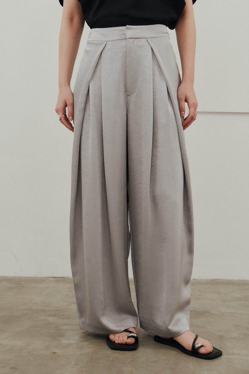 サテンラップワイドパンツ 詳細画像 GRY 5