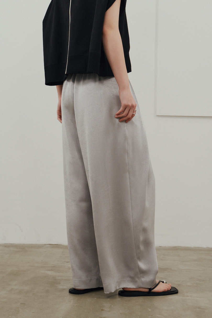 サテンラップワイドパンツ 詳細画像 GRY 8