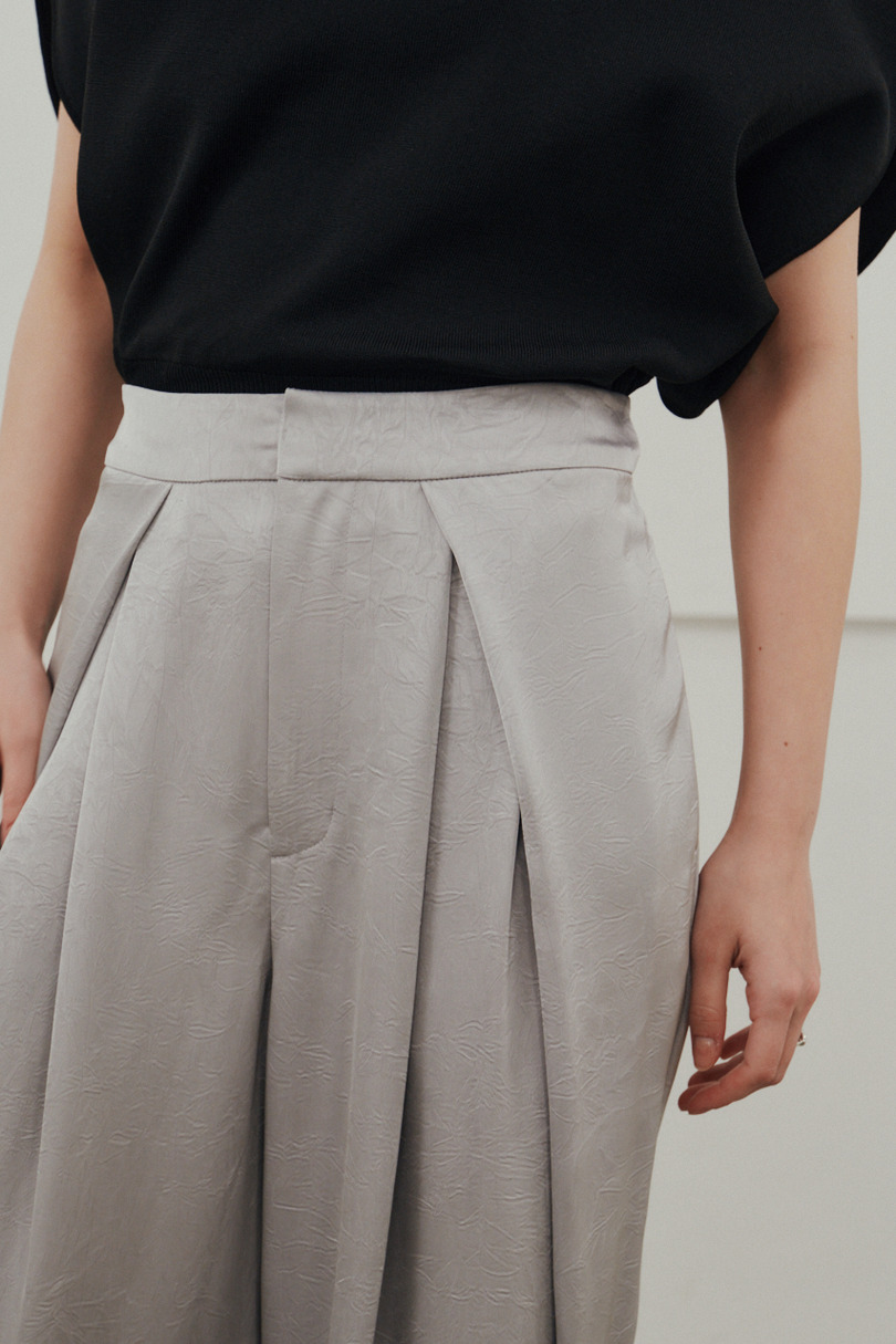 サテンラップワイドパンツ 詳細画像 GRY 9