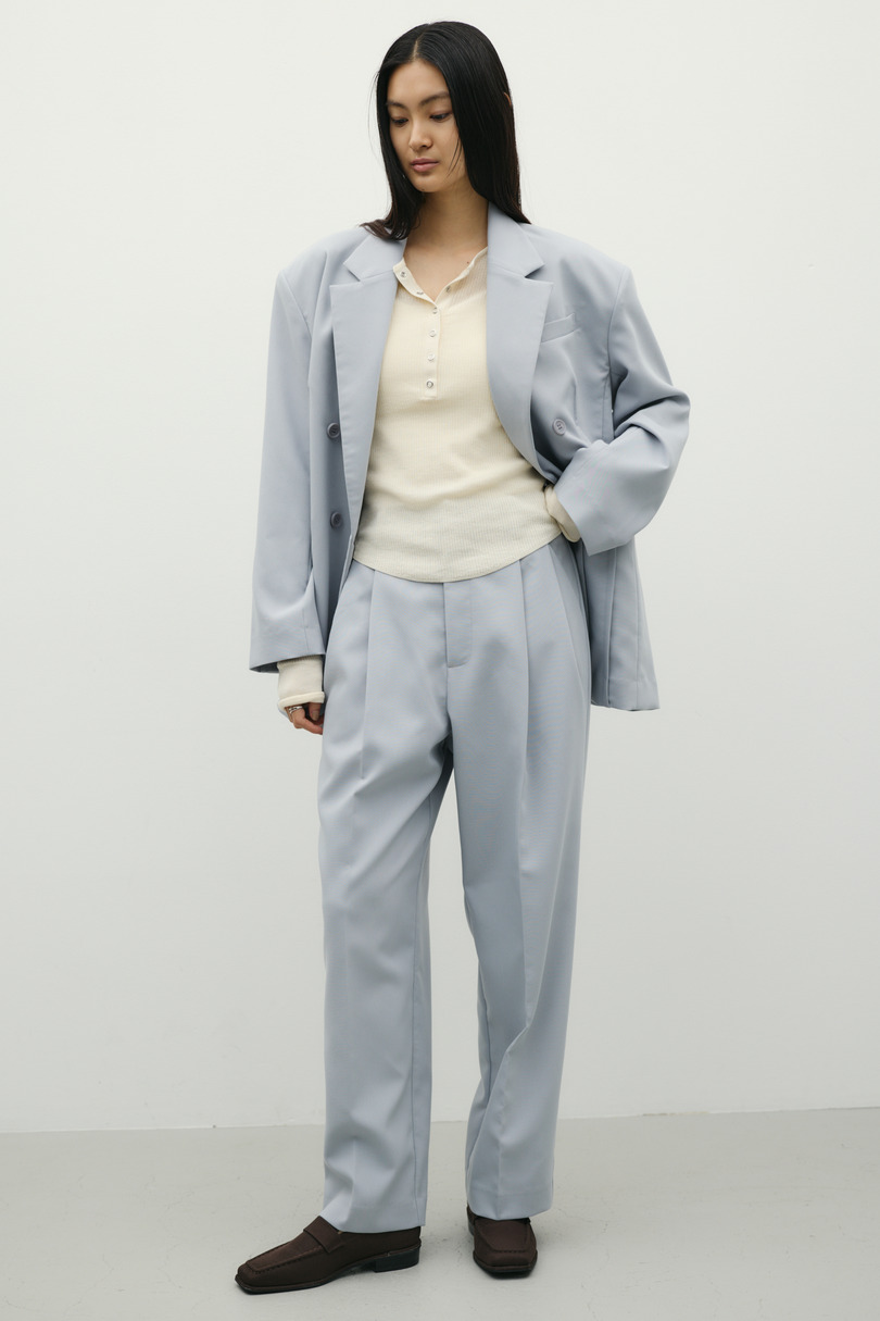 ストレートタックパンツ 詳細画像 SAX 3