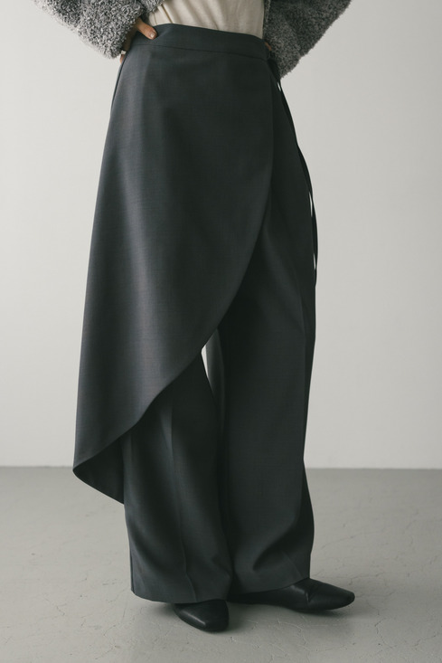 サイドラップワイドパンツ