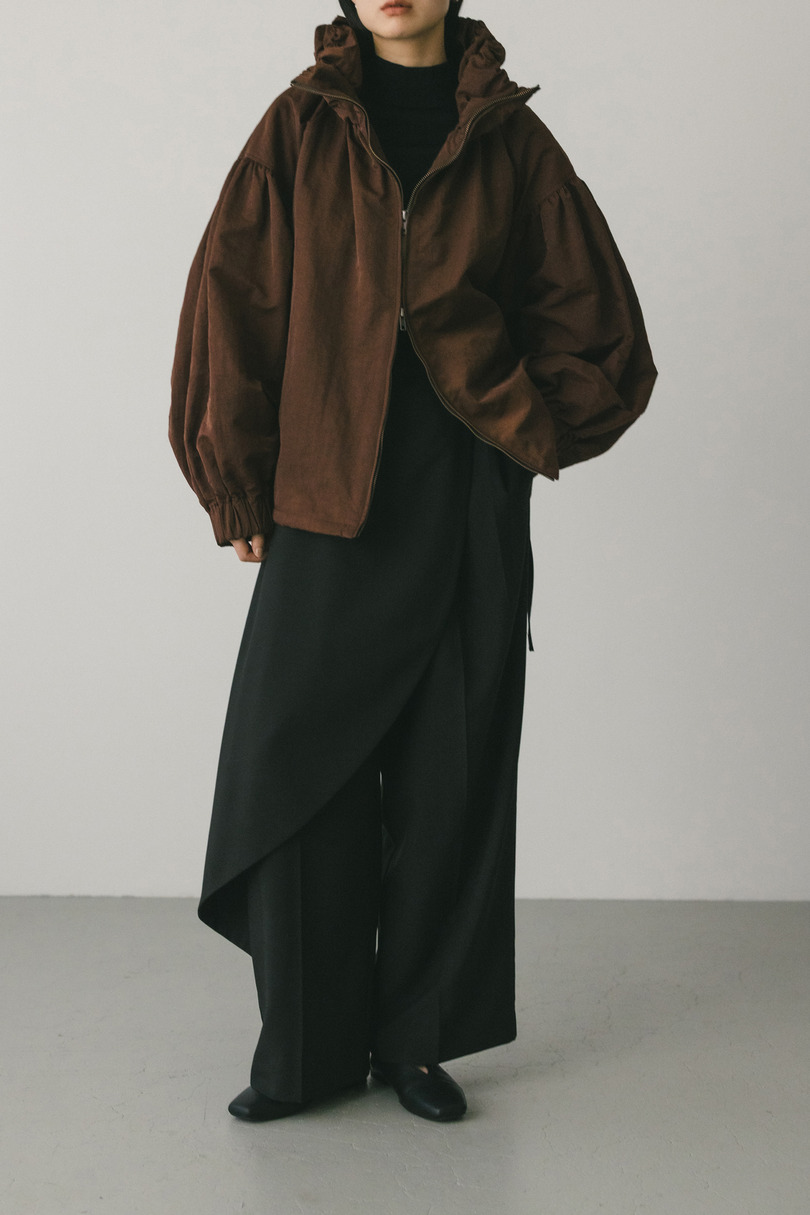 サイドラップワイドパンツ 詳細画像 BLK 2