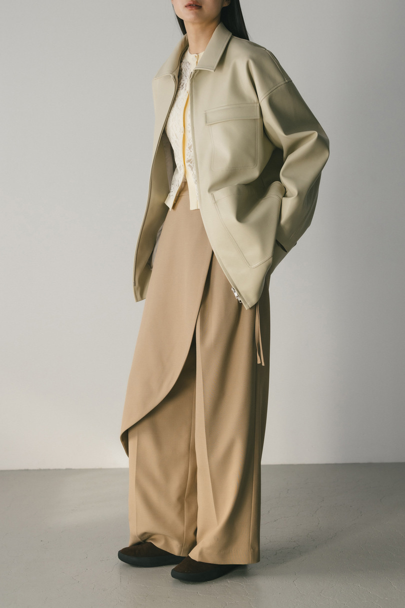 サイドラップワイドパンツ 詳細画像 BEG 2