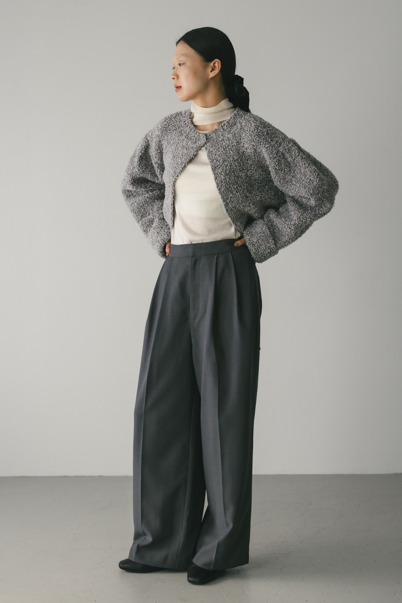 サイドラップワイドパンツ 詳細画像 GRY 5