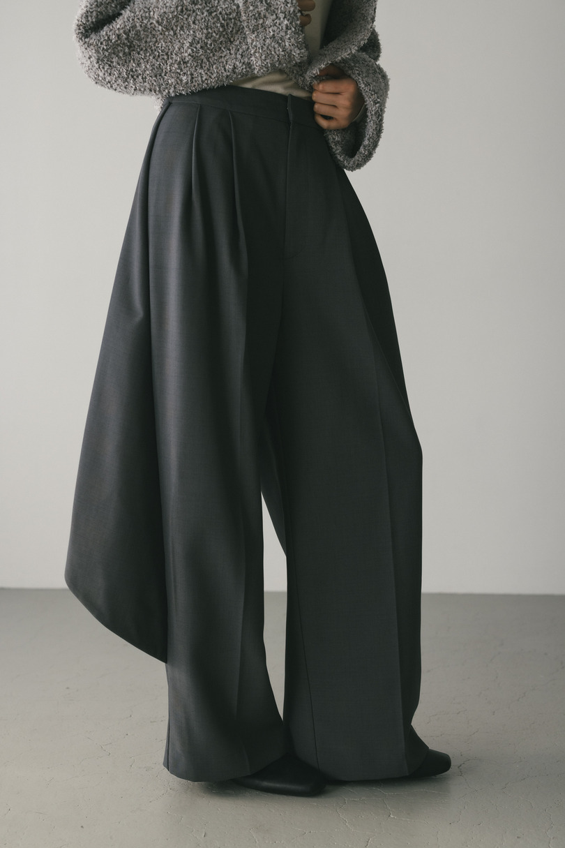 サイドラップワイドパンツ 詳細画像 GRY 7