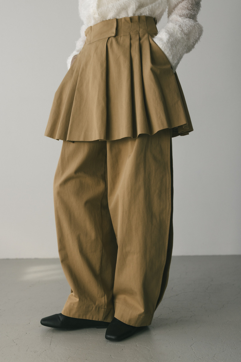 タックワイドミニスカート 詳細画像 BEG 2