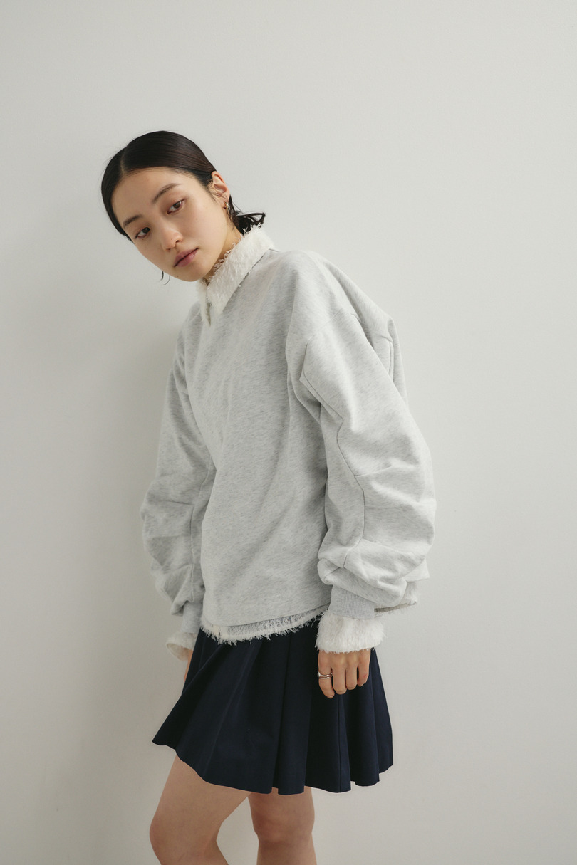 タックワイドミニスカート 詳細画像 NVY 9