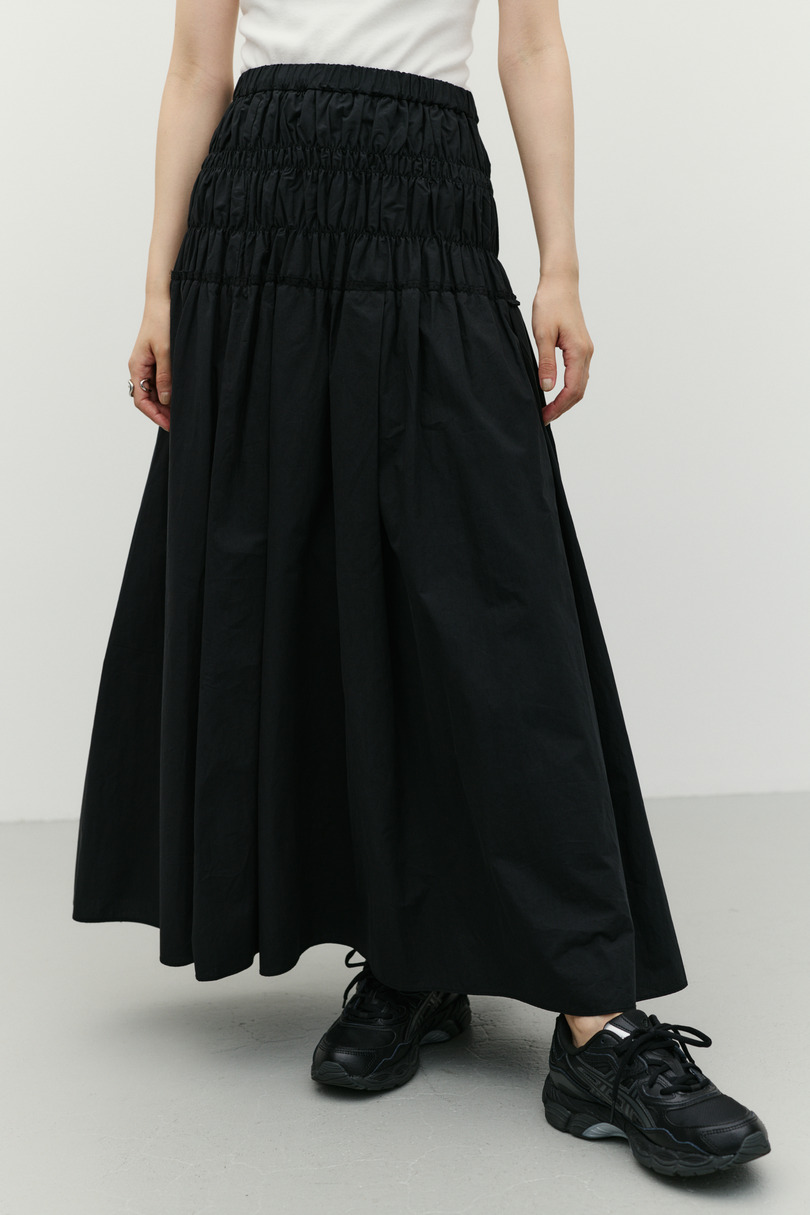 シャーリングフレアスカート 詳細画像 BLK 6