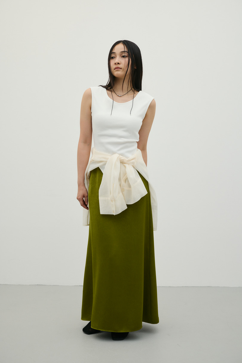 サテンマーメイドスカート 詳細画像 GRN 2