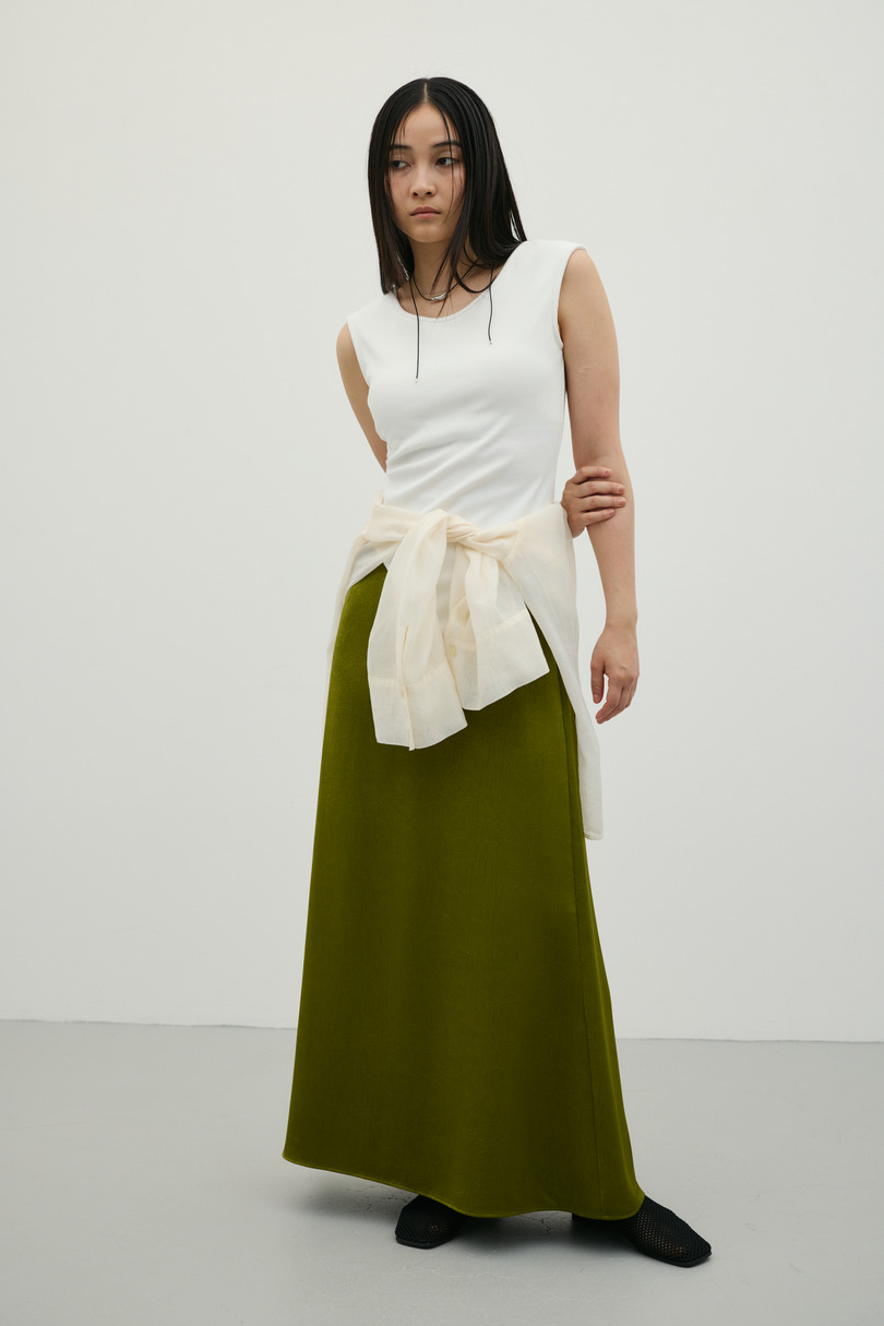 サテンマーメイドスカート 詳細画像 GRN 3
