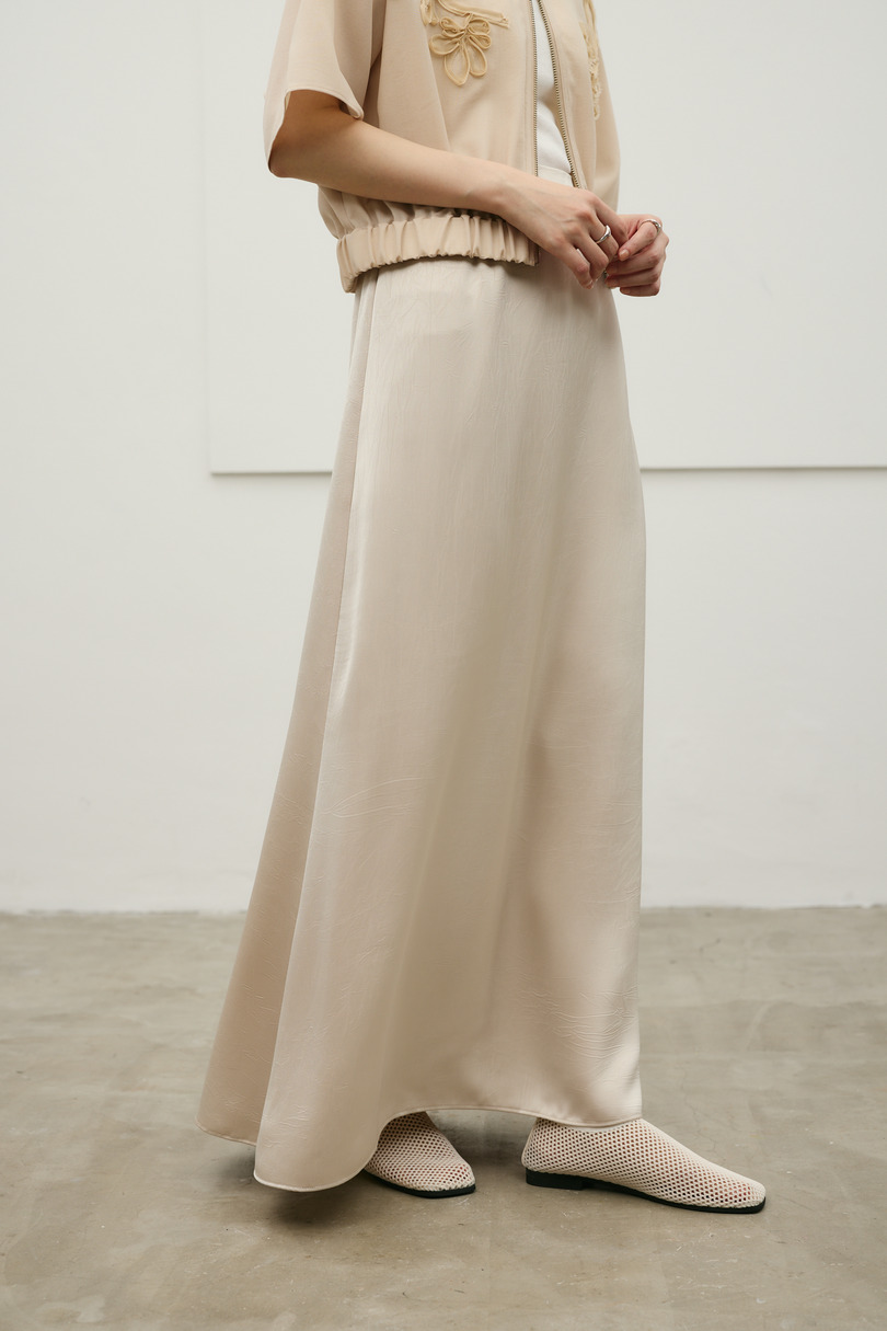 サテンマーメイドスカート 詳細画像 L/BEG 2