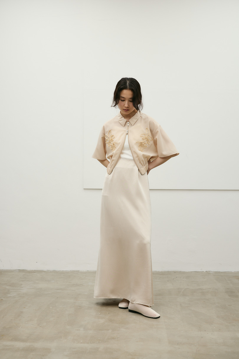 サテンマーメイドスカート 詳細画像 L/BEG 3