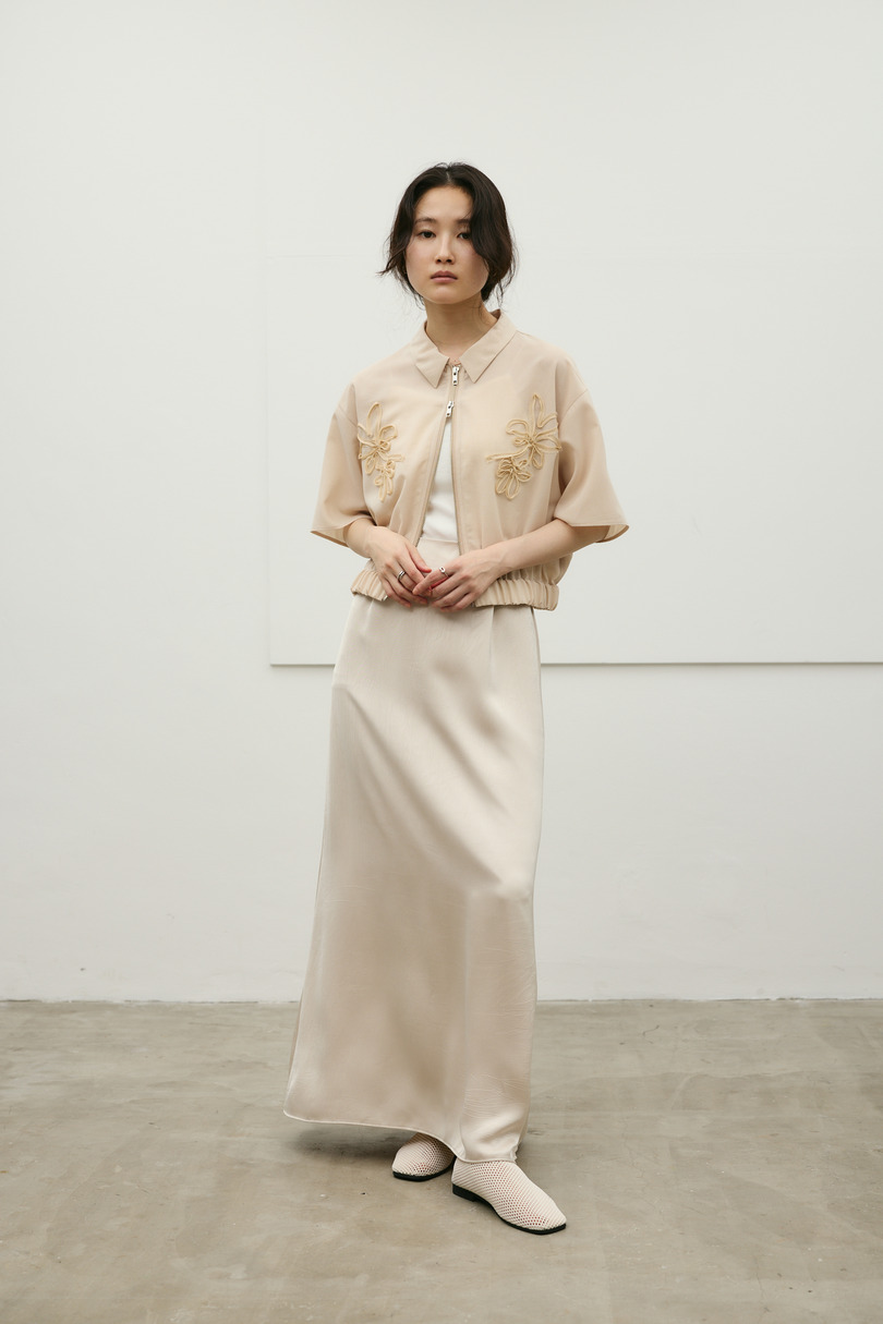 サテンマーメイドスカート 詳細画像 L/BEG 4