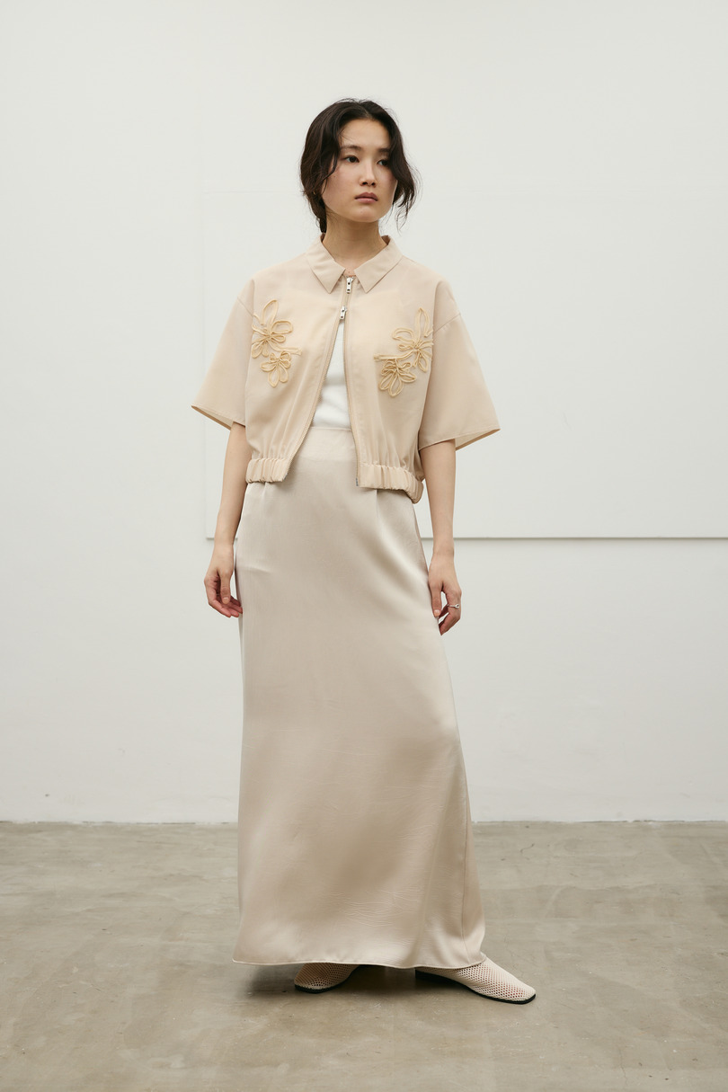 サテンマーメイドスカート 詳細画像 L/BEG 5