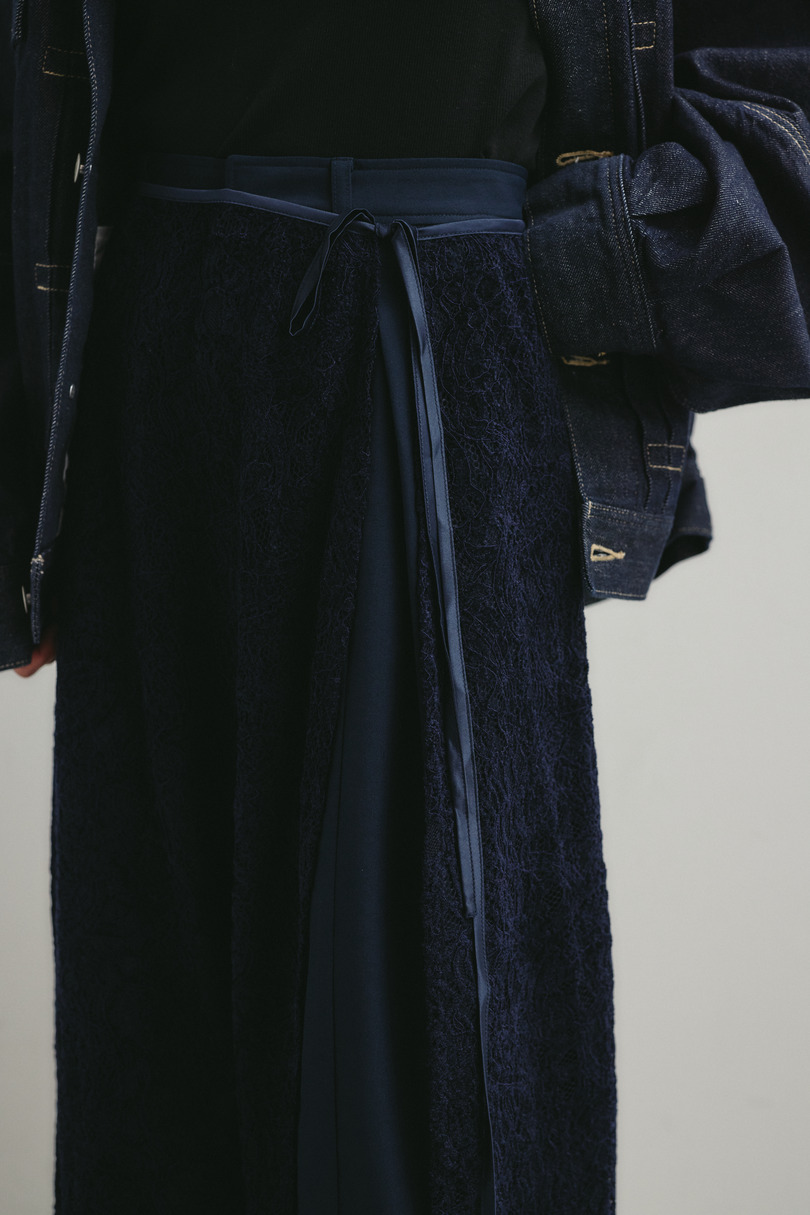 ニュアンスレースラップスカーフ 詳細画像 NVY 6