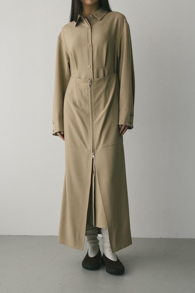 レイヤードシャツワンピース