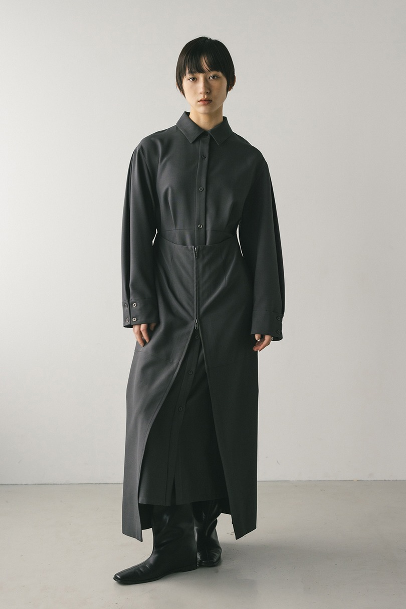 レイヤードシャツワンピース 詳細画像 GRY 2