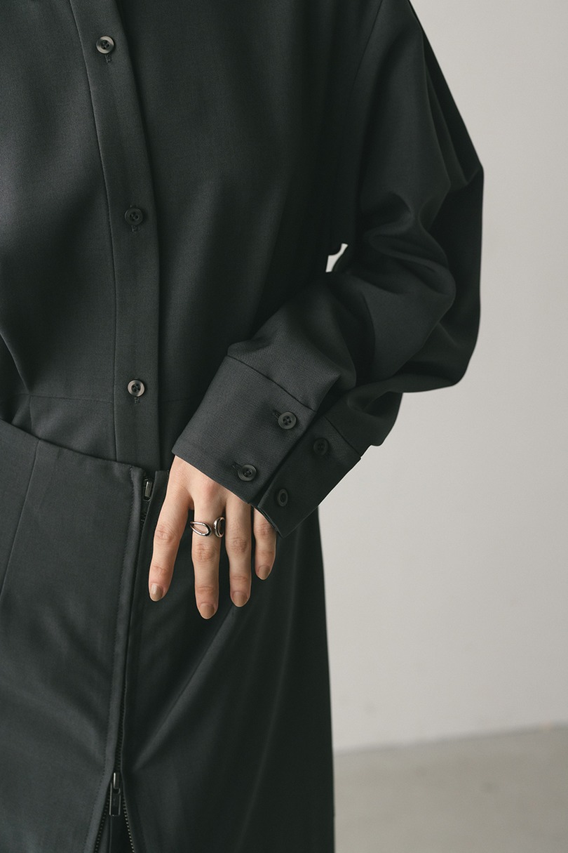 レイヤードシャツワンピース 詳細画像 GRY 6