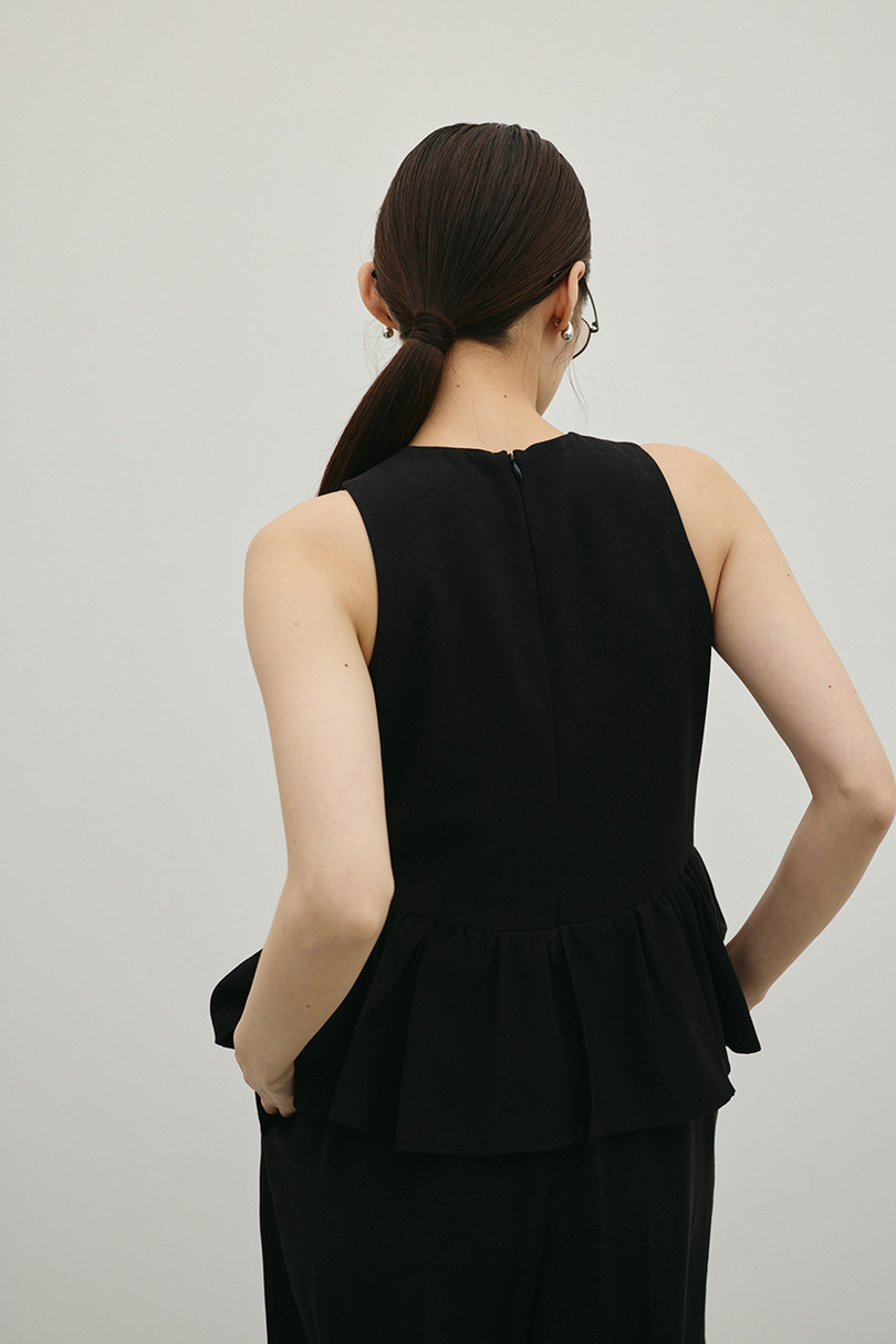 リネンミックスフリルオールインワン 詳細画像 BLK 11