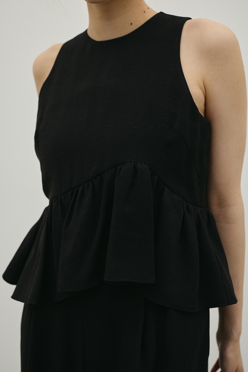 リネンミックスフリルオールインワン 詳細画像 BLK 12