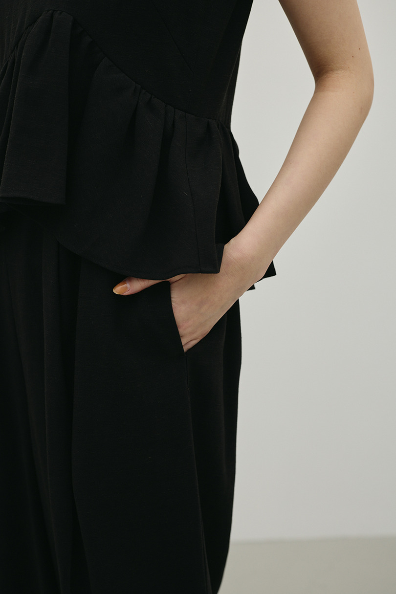 リネンミックスフリルオールインワン 詳細画像 BLK 13