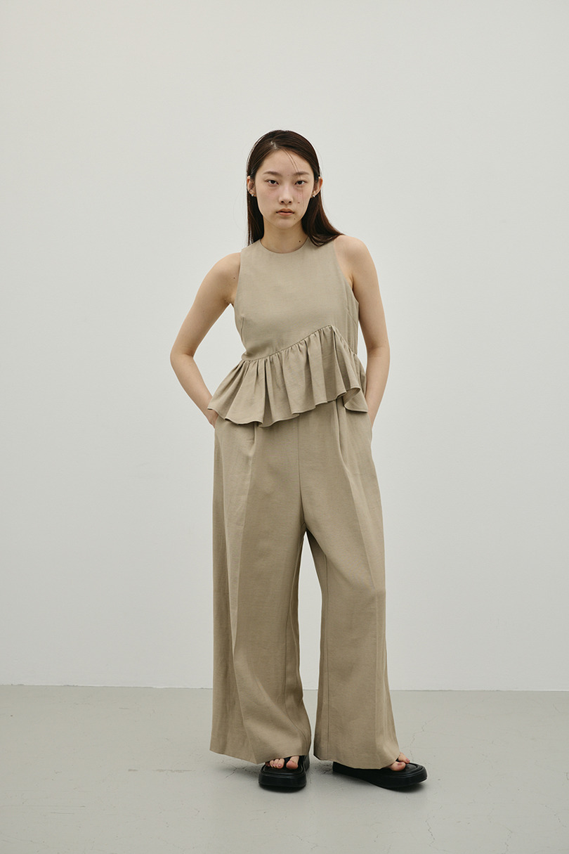 リネンミックスフリルオールインワン 詳細画像 L/BEG 2