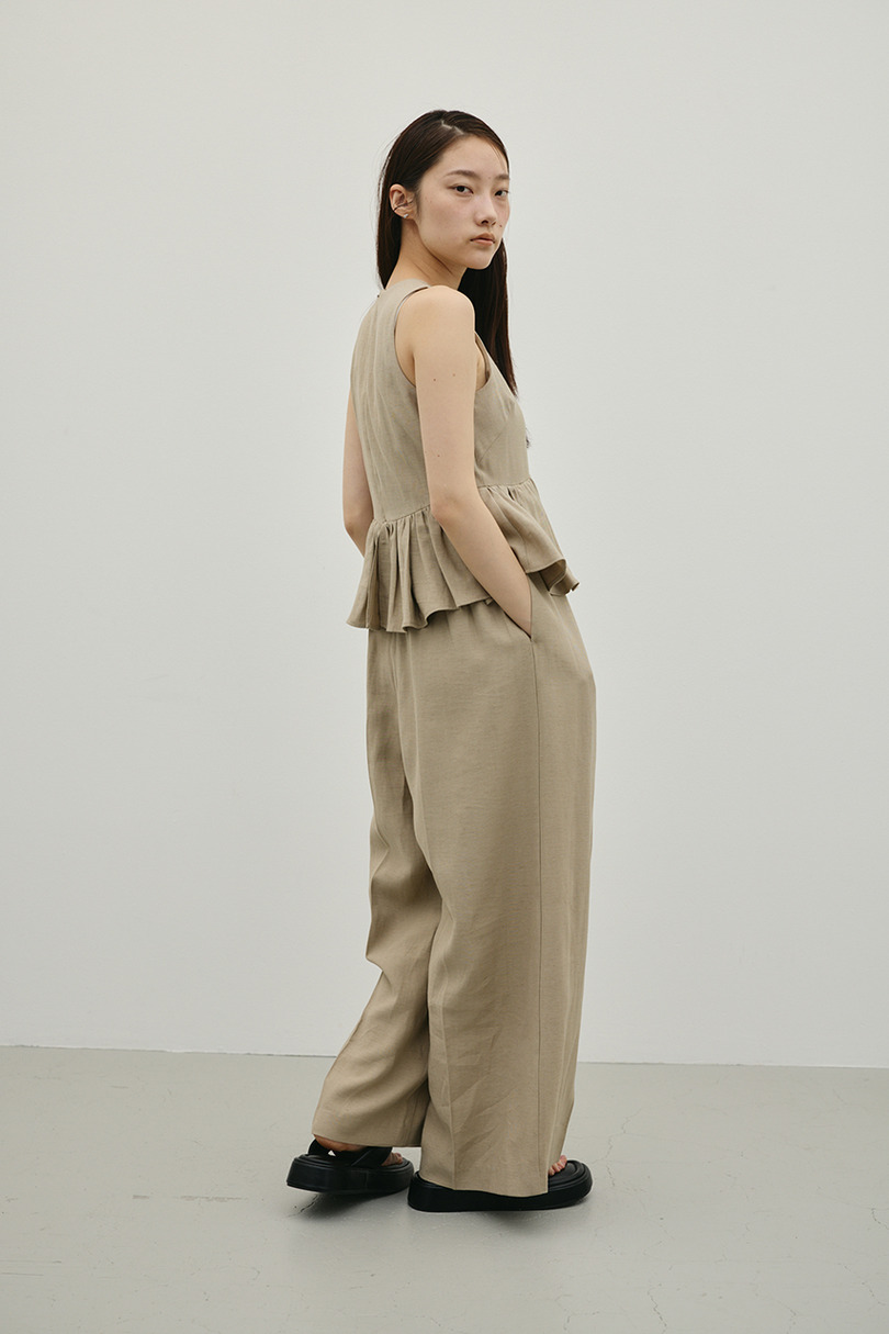 リネンミックスフリルオールインワン 詳細画像 L/BEG 4
