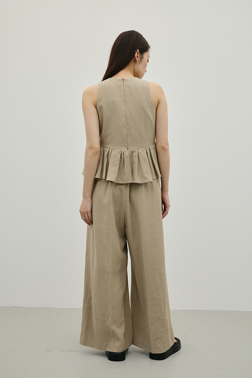 リネンミックスフリルオールインワン 詳細画像 L/BEG 5