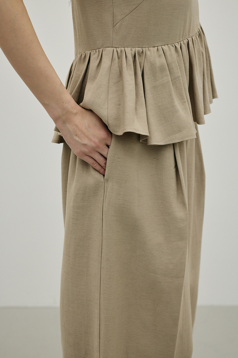 リネンミックスフリルオールインワン 詳細画像 L/BEG 9