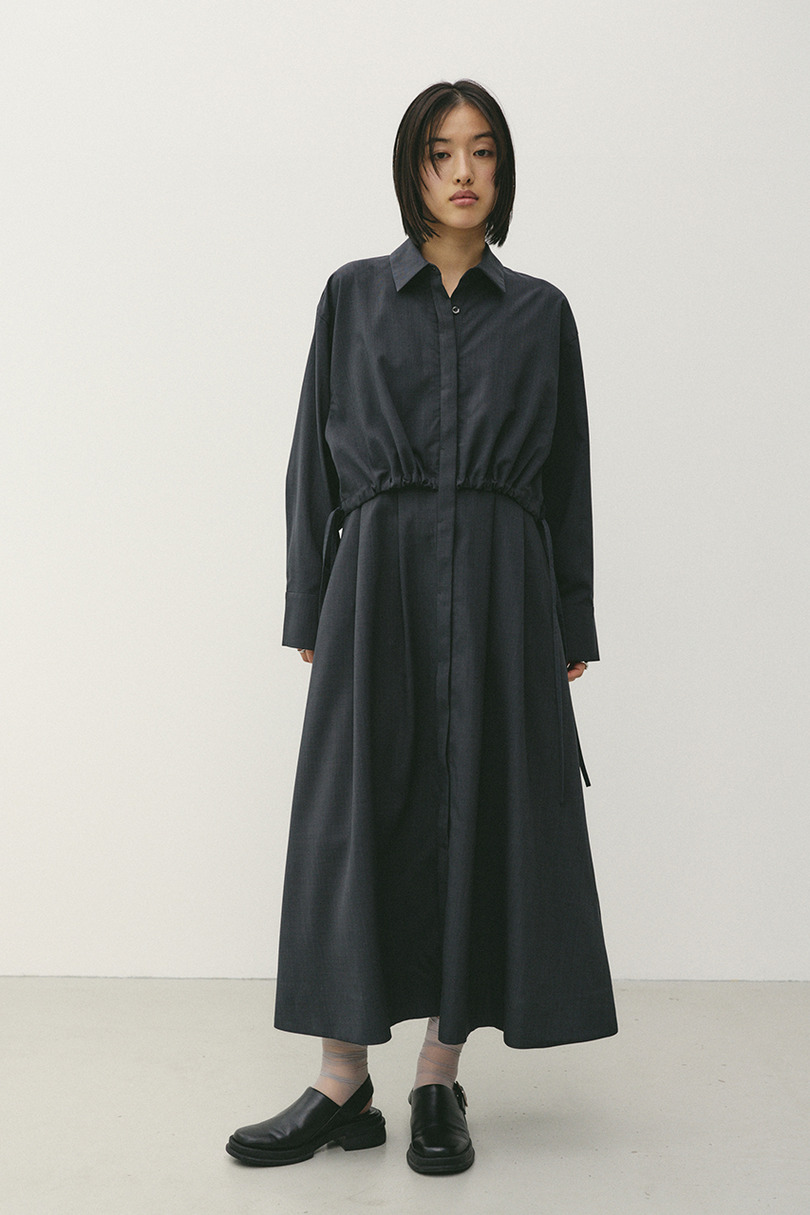 ヨークレイヤードシャツワンピース 詳細画像 C.GRY 2
