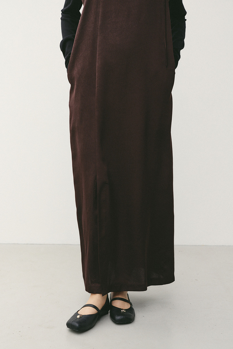 サテンストリングキャミワンピース 詳細画像 BRN 13