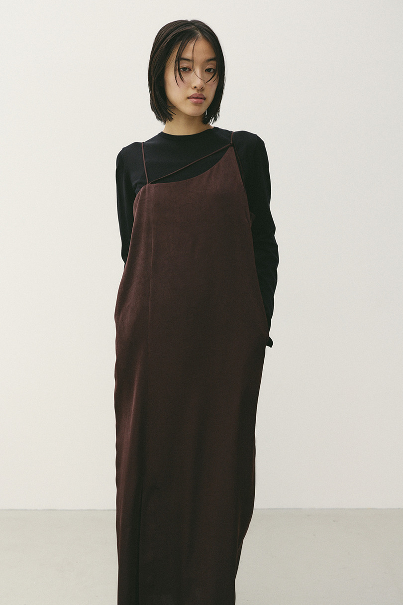 サテンストリングキャミワンピース 詳細画像 BRN 3