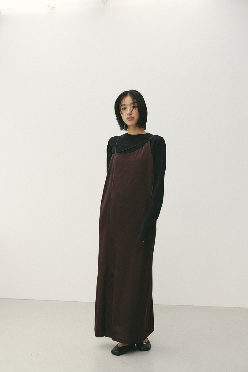 サテンストリングキャミワンピース 詳細画像 BRN 4