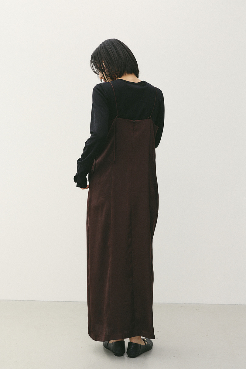 サテンストリングキャミワンピース 詳細画像 BRN 7