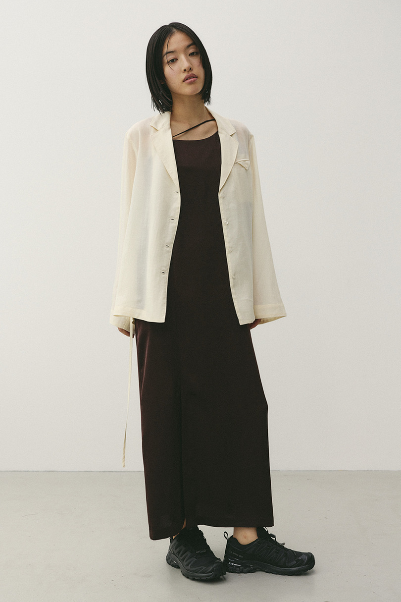 サテンストリングキャミワンピース 詳細画像 BRN 9