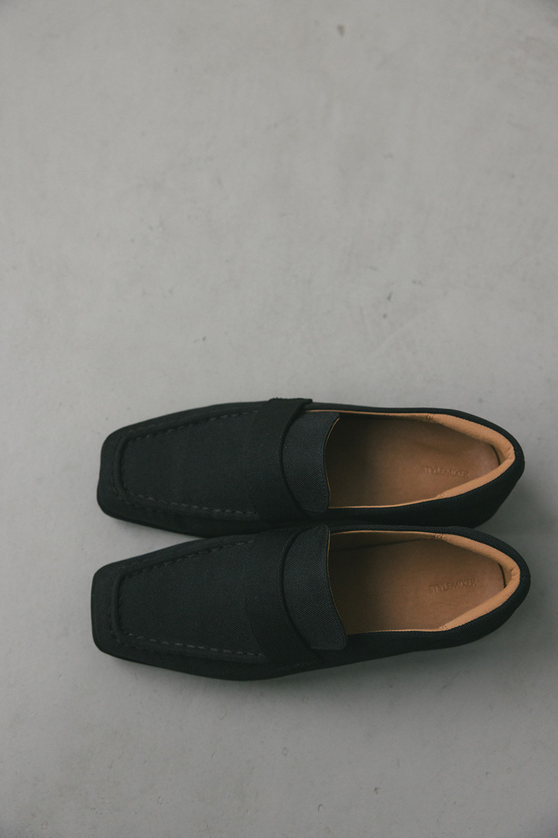 キャンバススクエアローファー 詳細画像 BLK 6