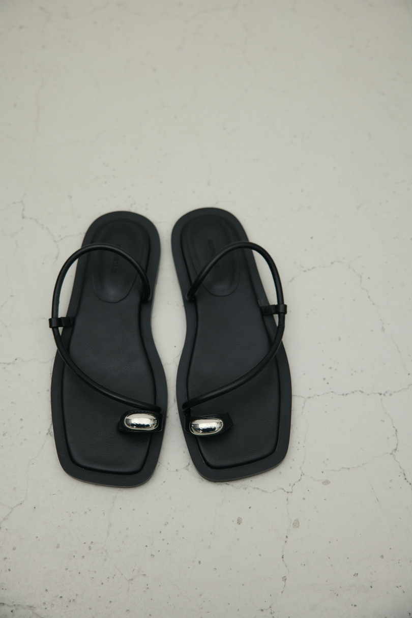 メタルモチーフフラットサンダル 詳細画像 BLK 3