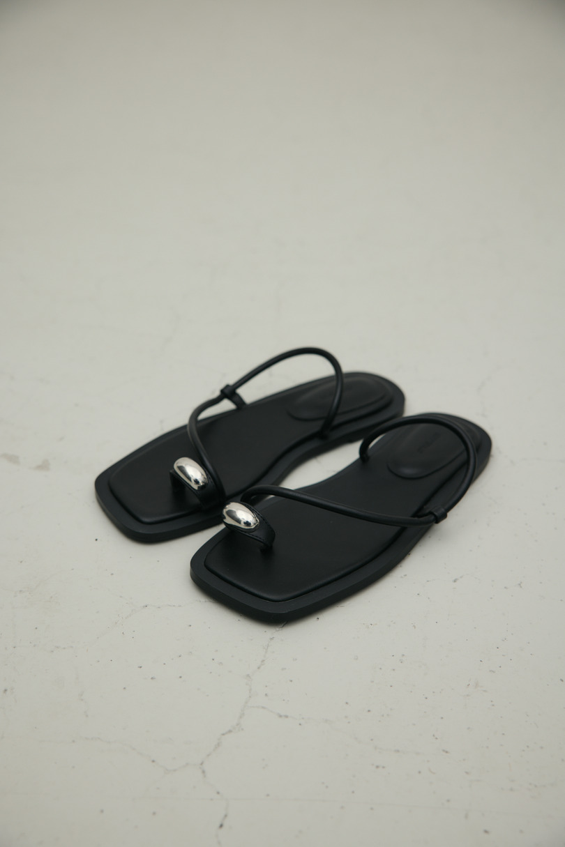メタルモチーフフラットサンダル 詳細画像 BLK 4