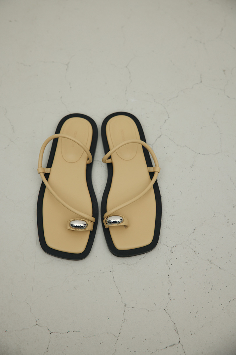 メタルモチーフフラットサンダル 詳細画像 BEG 3