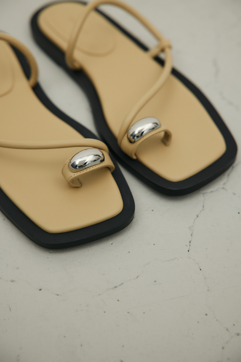 メタルモチーフフラットサンダル 詳細画像 BEG 5