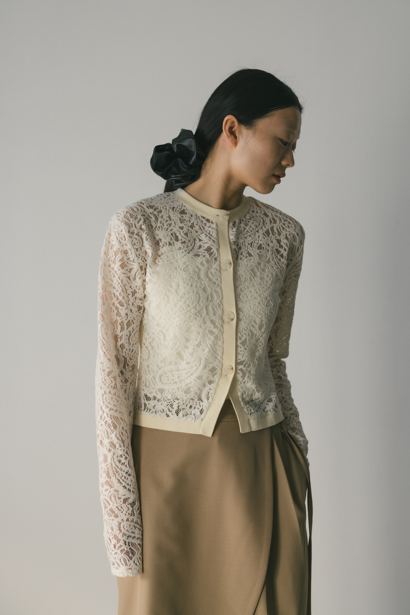 ニュアンスレースニットカーデ 詳細画像 IVOY 3