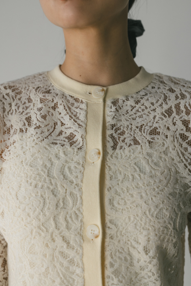 ニュアンスレースニットカーデ 詳細画像 IVOY 5