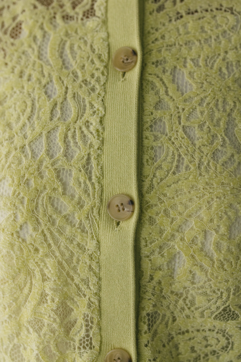 ニュアンスレースニットカーデ 詳細画像 L/GRN 11