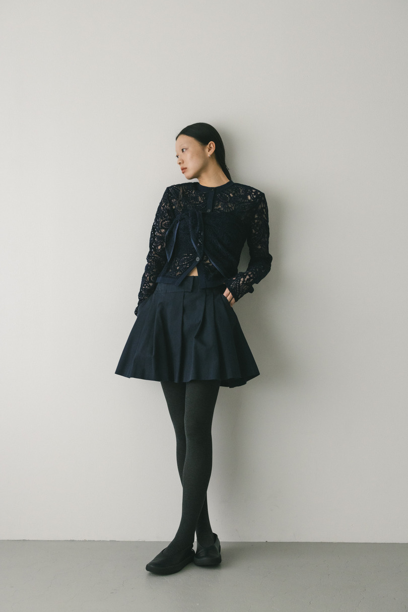 ニュアンスレースニットカーデ 詳細画像 NVY 2