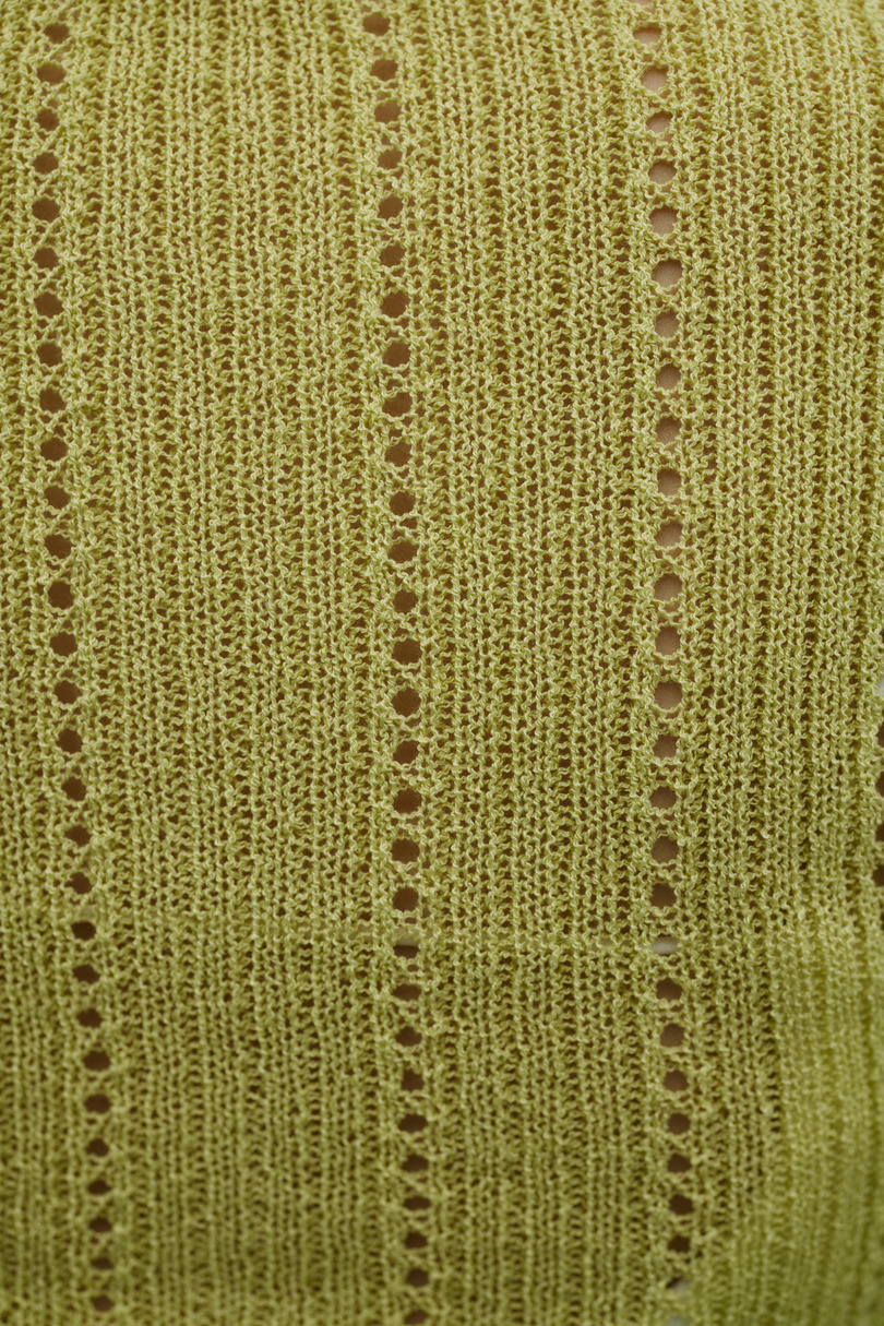 アイレットレースニットポロ 詳細画像 GRN 10