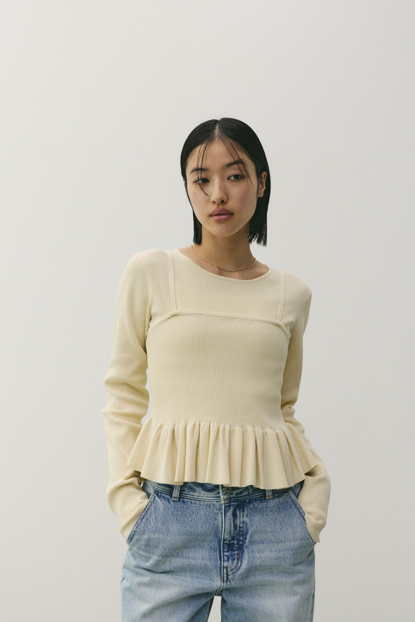 2ピースペプラムドライニット