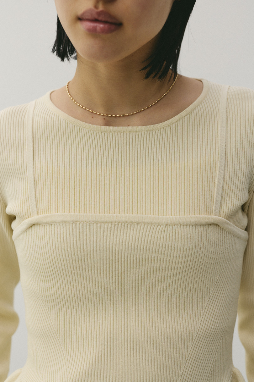 2ピースペプラムドライニット 詳細画像 IVOY 10