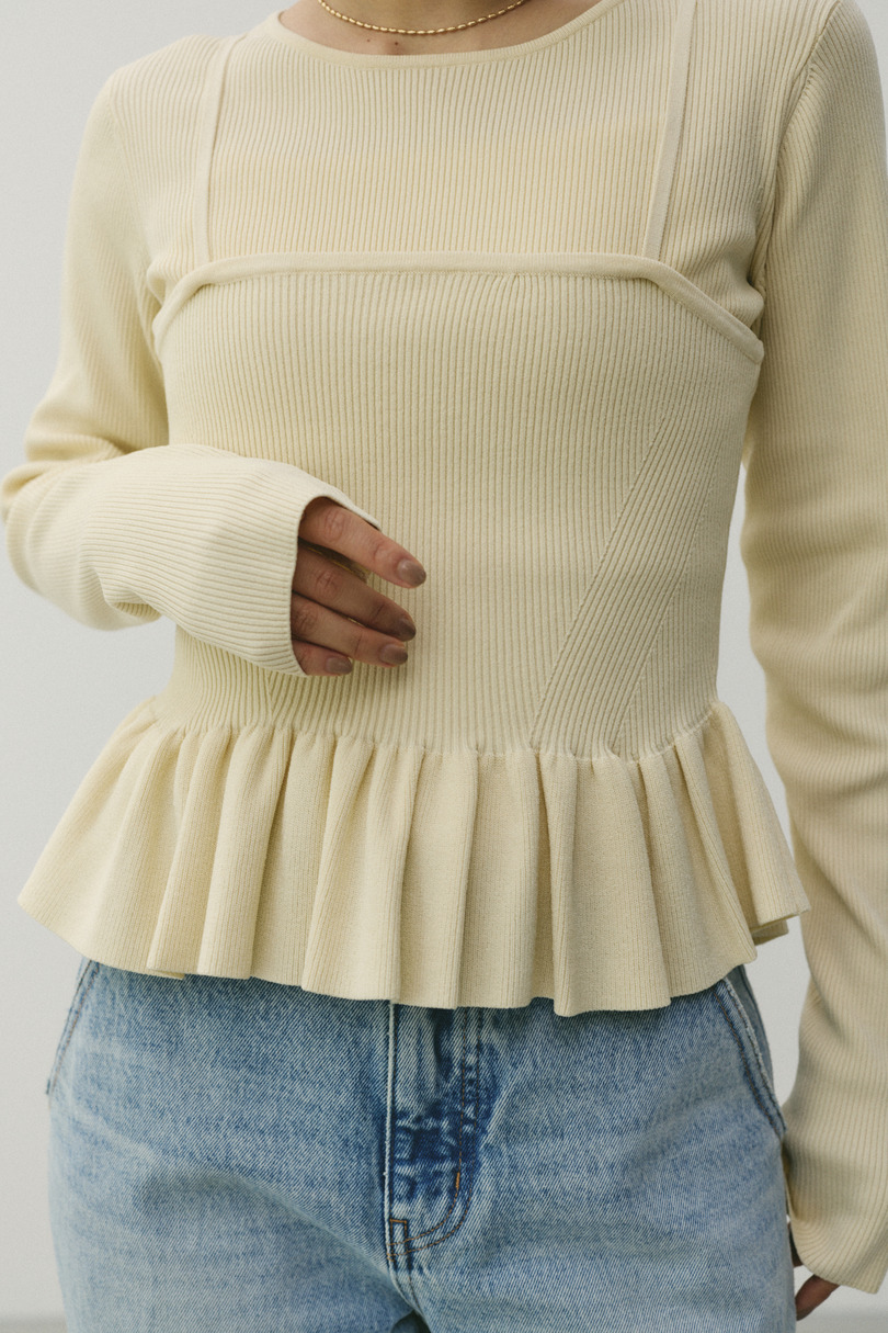 2ピースペプラムドライニット 詳細画像 IVOY 11