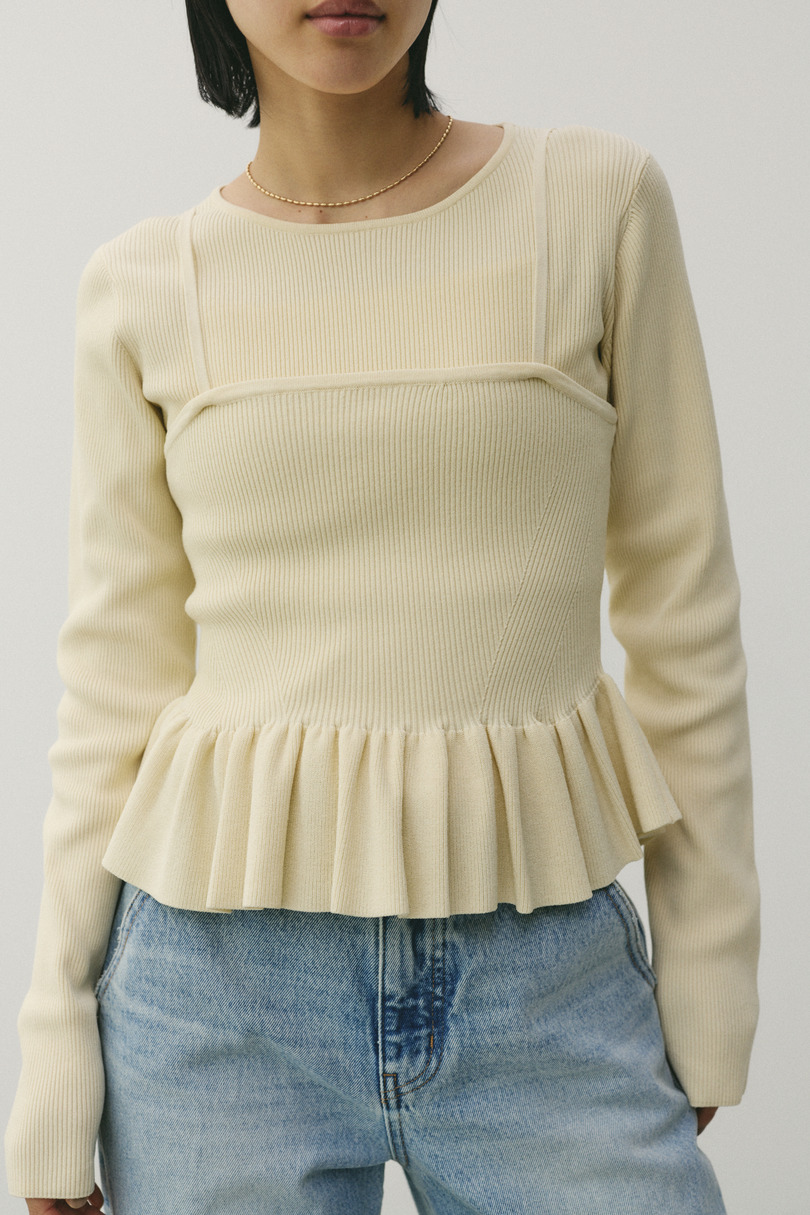 2ピースペプラムドライニット 詳細画像 IVOY 6